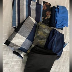 Lot of 11 hoodie shirts pants PJS EUC